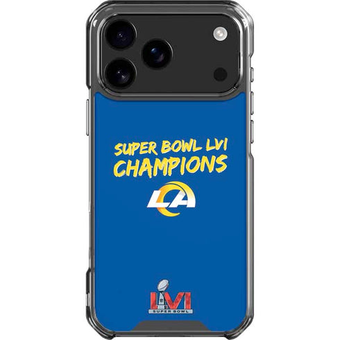 NFL Super Bowl LVI Champions Rams iPhone 18 Pro Max Clear Case
