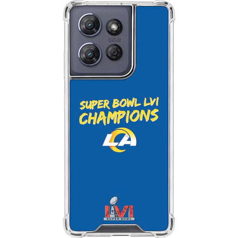 NFL Super Bowl LVI Champions Rams Moto G 5G (2025) Clear Case