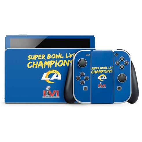 NFL Super Bowl LVI Champions Rams Nintendo Skins