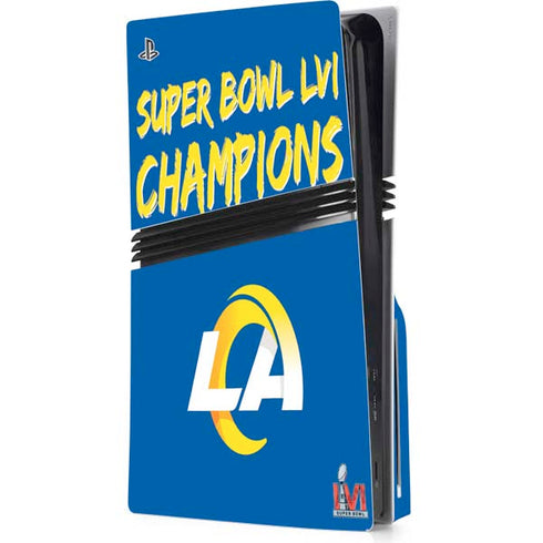 NFL Super Bowl LVI Champions Rams PS5 Pro Disk Console Skin