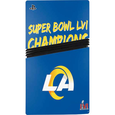 NFL Super Bowl LVI Champions Rams PS5 Pro Disk Console Skin