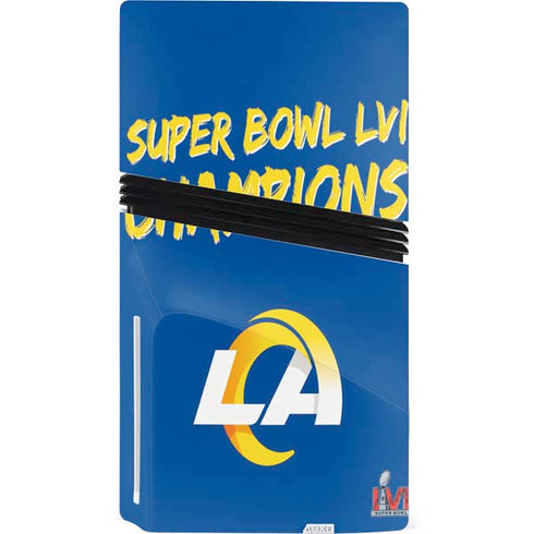 NFL Super Bowl LVI Champions Rams PS5 Pro Disk Console Skin