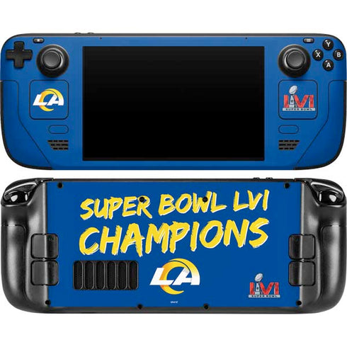 NFL Super Bowl LVI Champions Rams Steam Deck Handheld Gaming Computer OLED Skin