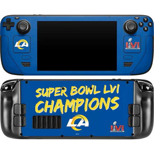 NFL Super Bowl LVI Champions Rams Steam Deck Handheld Gaming Computer Skin