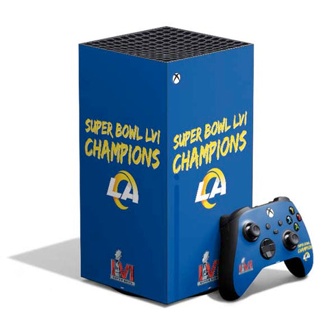 NFL Super Bowl LVI Champions Rams XBox Series X Digital Edition Bundle Skin