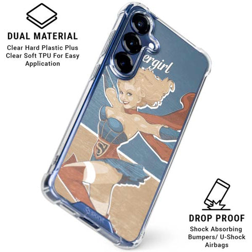 DC Comics Bombshells Supergirl Galaxy S25 Clear Case