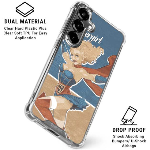 DC Comics Bombshells Supergirl Galaxy S26 Plus Clear Case