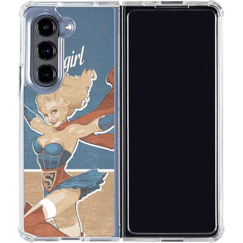 DC Comics Bombshells Supergirl Galaxy Z Fold5 5G Clear Case