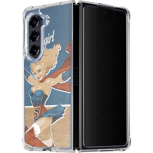 DC Comics Bombshells Supergirl Galaxy Z Fold5 5G Clear Case