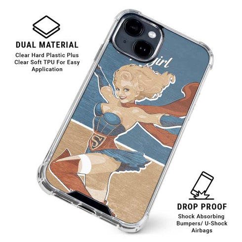 DC Comics Bombshells Supergirl iPhone 15 Clear Case