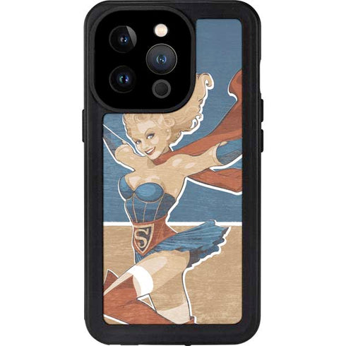 DC Comics Bombshells Supergirl iPhone 15 Pro Waterproof Case
