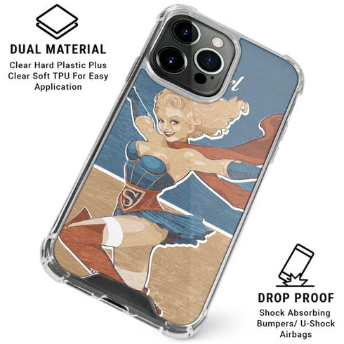 DC Comics Bombshells Supergirl iPhone 16 Pro Max Clear Case