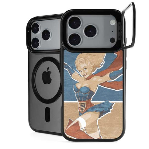 DC Comics Bombshells Supergirl iPhone 18 Pro Kickstand Case