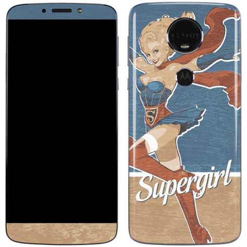 DC Comics Bombshells Supergirl Moto E5 Plus Skin