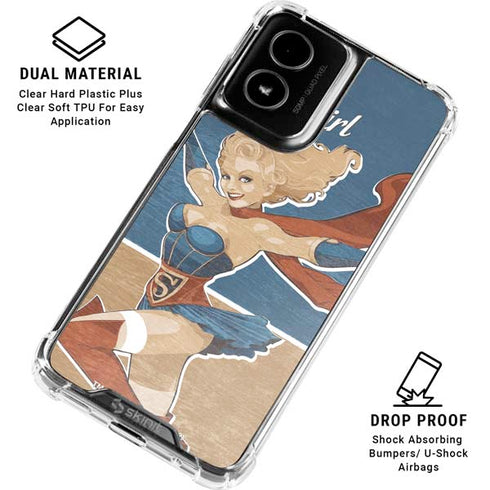 DC Comics Bombshells Supergirl Moto G Power 5G (2024) Clear Case