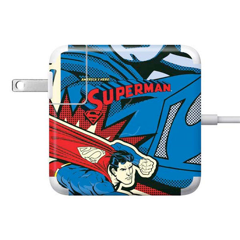 DC Comics Superman America's Hero 85W Power Adapter (15 and 17 inch MacBook Pro Charger) Skin