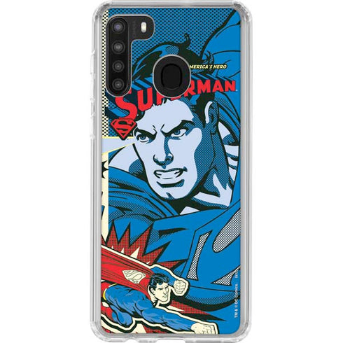 DC Comics Superman America's Hero Galaxy A21 Clear Case