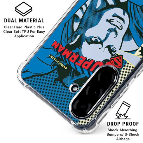 DC Comics Superman America's Hero Galaxy A36 5G Clear Case