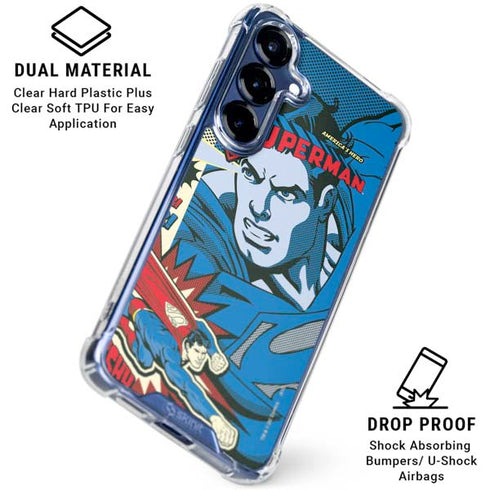 DC Comics Superman America's Hero Galaxy S25 Clear Case