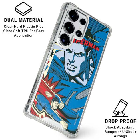 DC Comics Superman America's Hero Galaxy S26 Ultra Clear Case