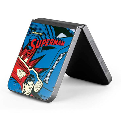 DC Comics Superman America's Hero Galaxy Z Flip6 Skin