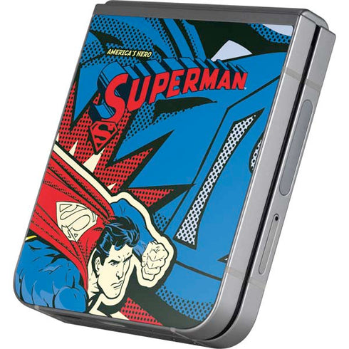 DC Comics Superman America's Hero Galaxy Z Flip6 Skin