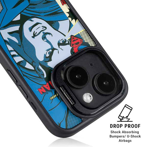 DC Comics Superman America's Hero iPhone 14 Plus Kickstand Case