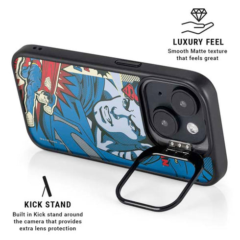 DC Comics Superman America's Hero iPhone 15 Plus Kickstand Case