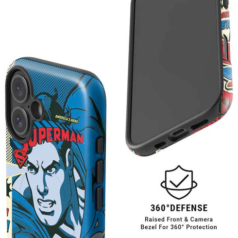 DC Comics Superman America's Hero iPhone 16 Magsafe Impact Case