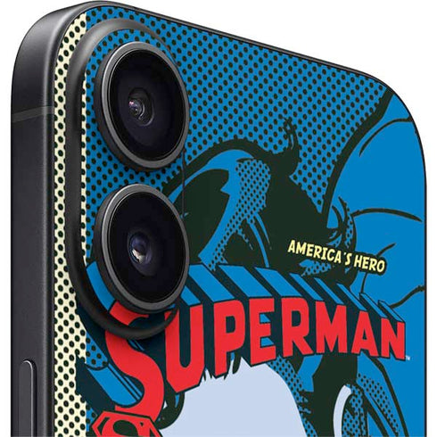 DC Comics Superman America's Hero iPhone 16 Plus Skin