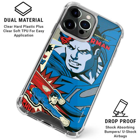 DC Comics Superman America's Hero iPhone 16 Pro Clear Case