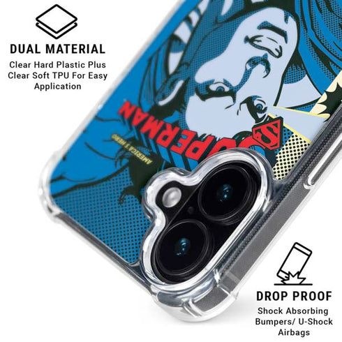 DC Comics Superman America's Hero iPhone 17 Clear Case