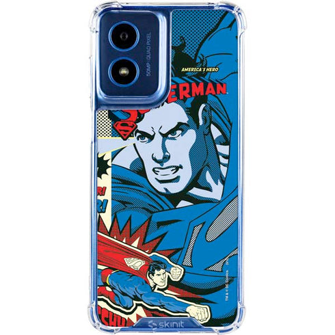 DC Comics Superman America's Hero Moto G Play 4G (2024) Clear Case