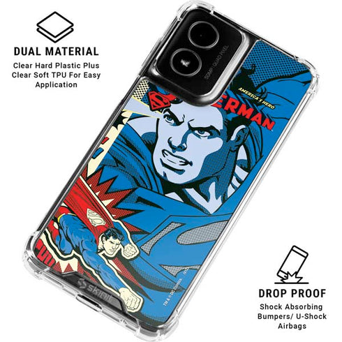 DC Comics Superman America's Hero Moto G Power 5G (2024) Clear Case