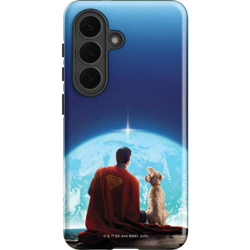 Superman 2025 Superman & Krypto watch the Earth Galaxy S26 Impact Case