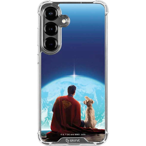 Superman 2025 Superman & Krypto watch the Earth Galaxy S26 Plus Clear Case