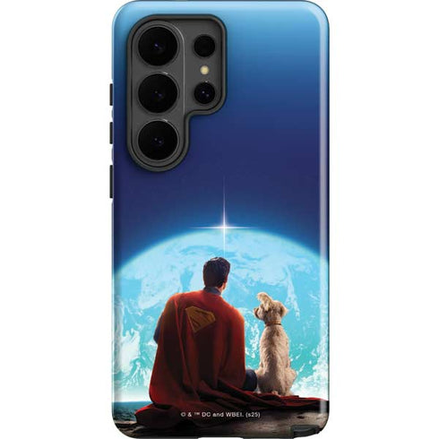 Superman 2025 Superman & Krypto watch the Earth Galaxy S26 Ultra Impact Case