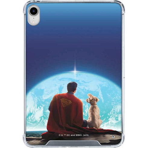 Superman 2025 Superman & Krypto watch the Earth iPad 11th Gen (2025) Clear Case