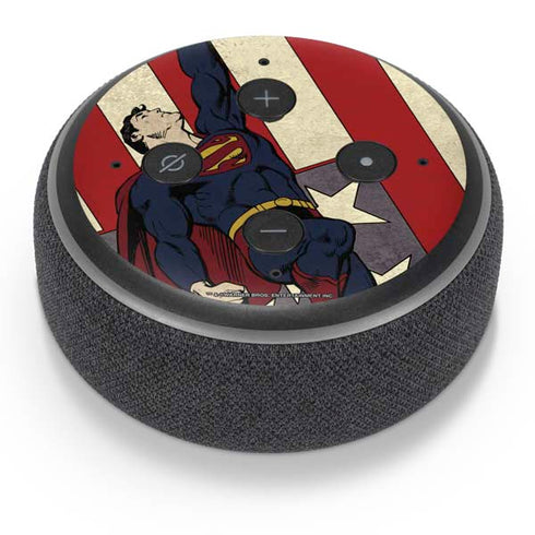 DC Comics Superman Vintage Pose American Flag Amazon Echo Dot Skin