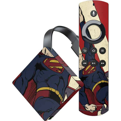 DC Comics Superman Vintage Pose American Flag Amazon Fire TV Skin