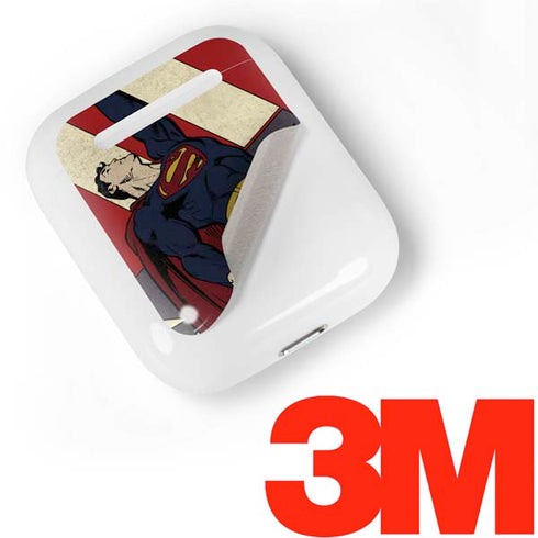 DC Comics Superman Vintage Pose American Flag Apple AirPods Skin