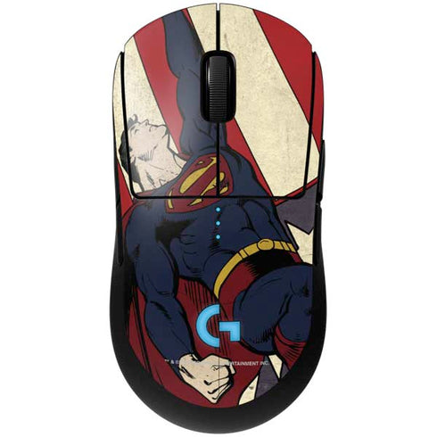DC Comics Superman Vintage Pose American Flag G Pro Wireless Gaming Mouse Skin