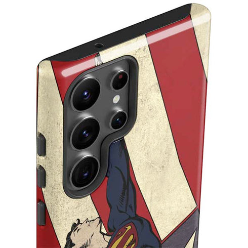 DC Comics Superman Vintage Pose American Flag Galaxy S23 Ultra Pro Case