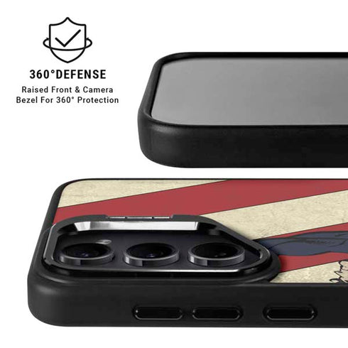 DC Comics Superman Vintage Pose American Flag Galaxy S25 Kickstand Case