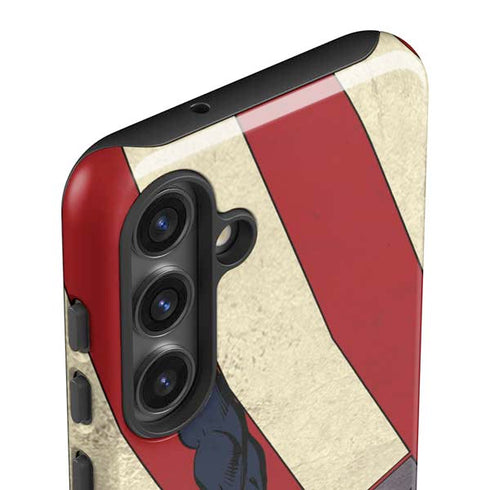 DC Comics Superman Vintage Pose American Flag Galaxy S25 Plus Impact Case