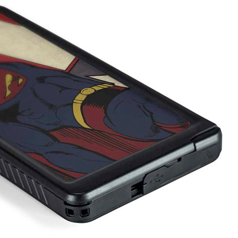 DC Comics Superman Vintage Pose American Flag Galaxy S24 Ultra Waterproof Case