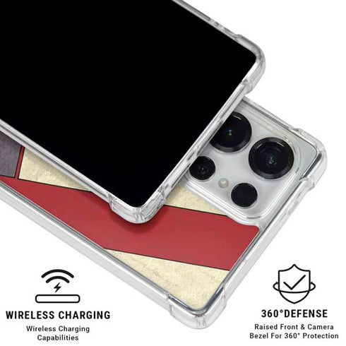 DC Comics Superman Vintage Pose American Flag Galaxy S25 Ultra Clear Case