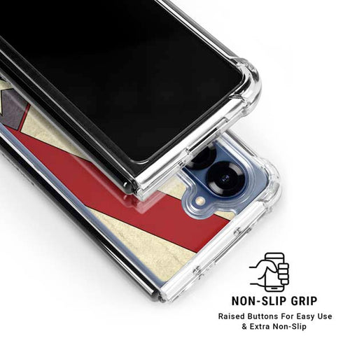 DC Comics Superman Vintage Pose American Flag Galaxy Z Fold6 Clear Case