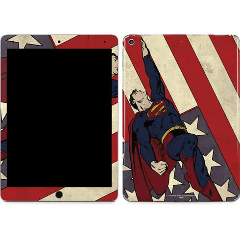 DC Comics Superman Vintage Pose American Flag iPad Skins