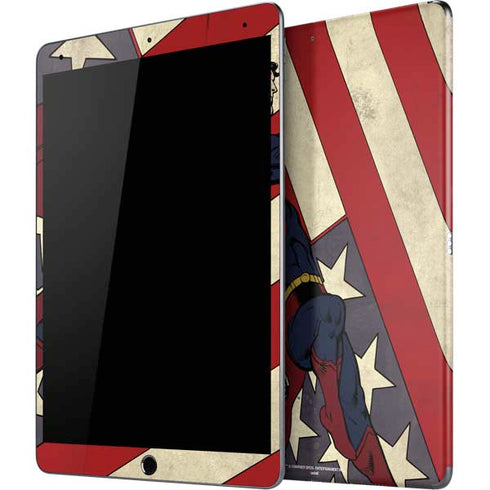 DC Comics Superman Vintage Pose American Flag iPad Skins